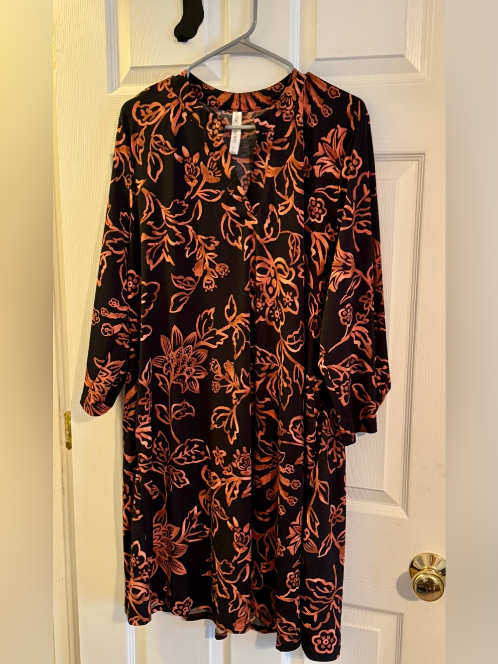 Dear Scarlett Black Dress with Floral Print